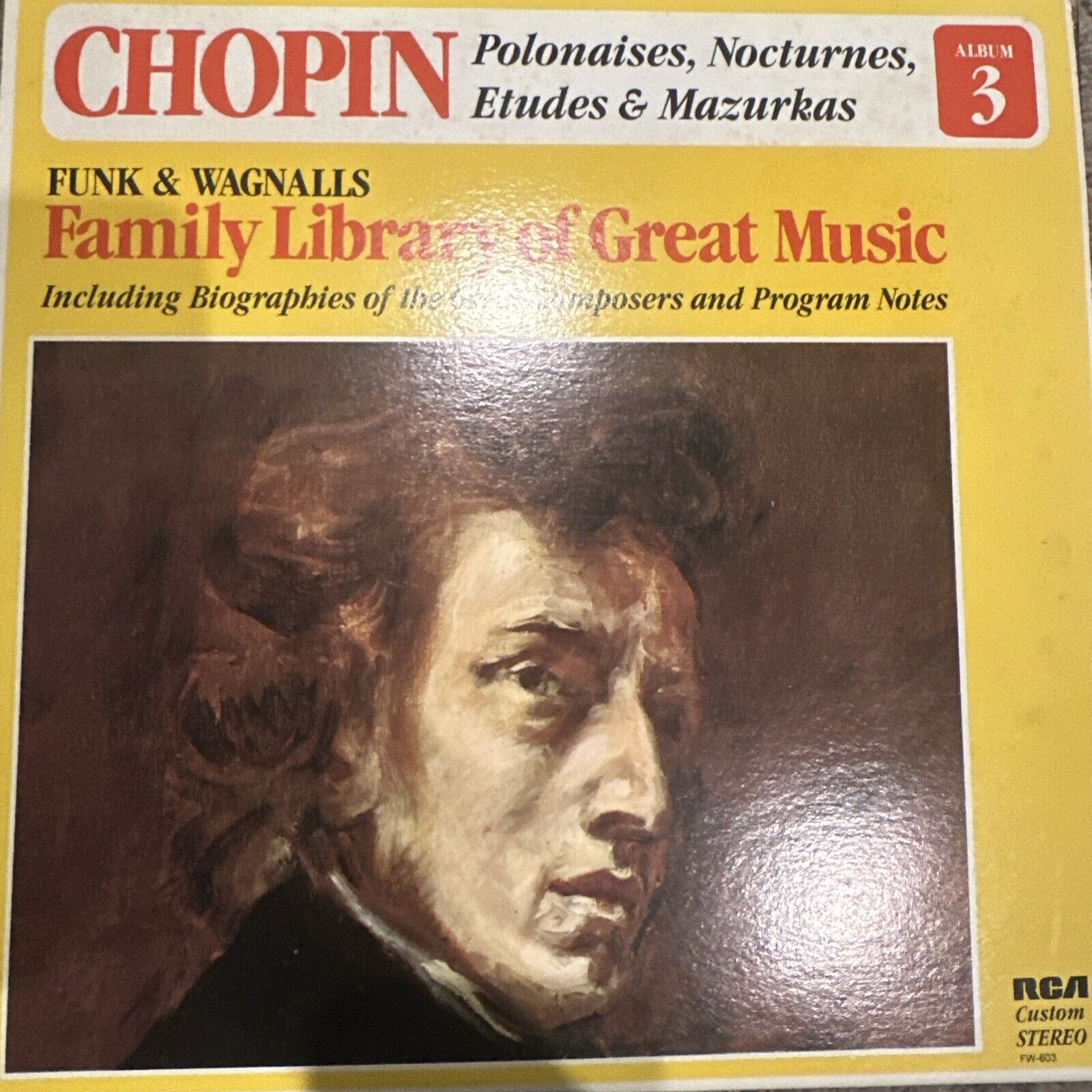 Frederic Chopin "Polonaises, Nocturnes, Etudes & Mazurkas" RCA LP 1984