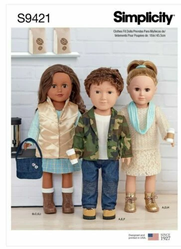Schnittmuster für Puppenkleidung Simplicity