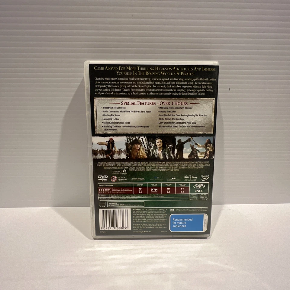 Pirates Of The Caribbean - Dead Man's Chest  (DVD, 2006) - image 2 of 2