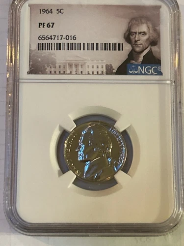 1964 Proof Jefferson Nickel 5C - NGC PF 67 - Beutiful!