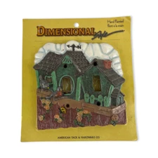 AMERICAN TACK & HARDWARE Light Switch Plate Cover VTG 3D Bird Houses Dimensional