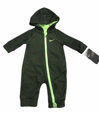 NWT 35 Nike Infant Boy's Full-Zip Hoodie One-Piece Green 56F753 size 3M 6M