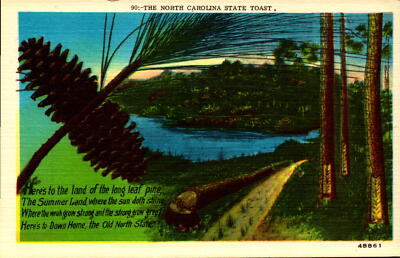 Postcard The North Carolina State Toast Linen Unused | eBay