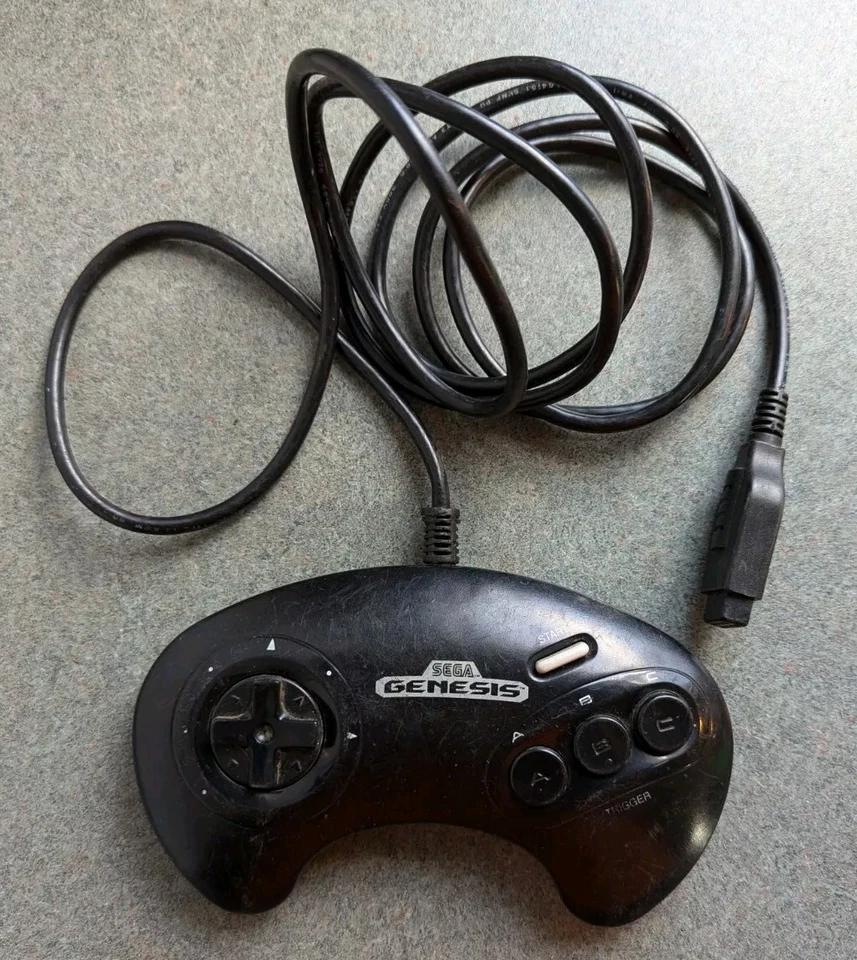 Sega Genesis 3-Button Controller Authentic Original, Tested/ Working, Used - Image 3 of 4