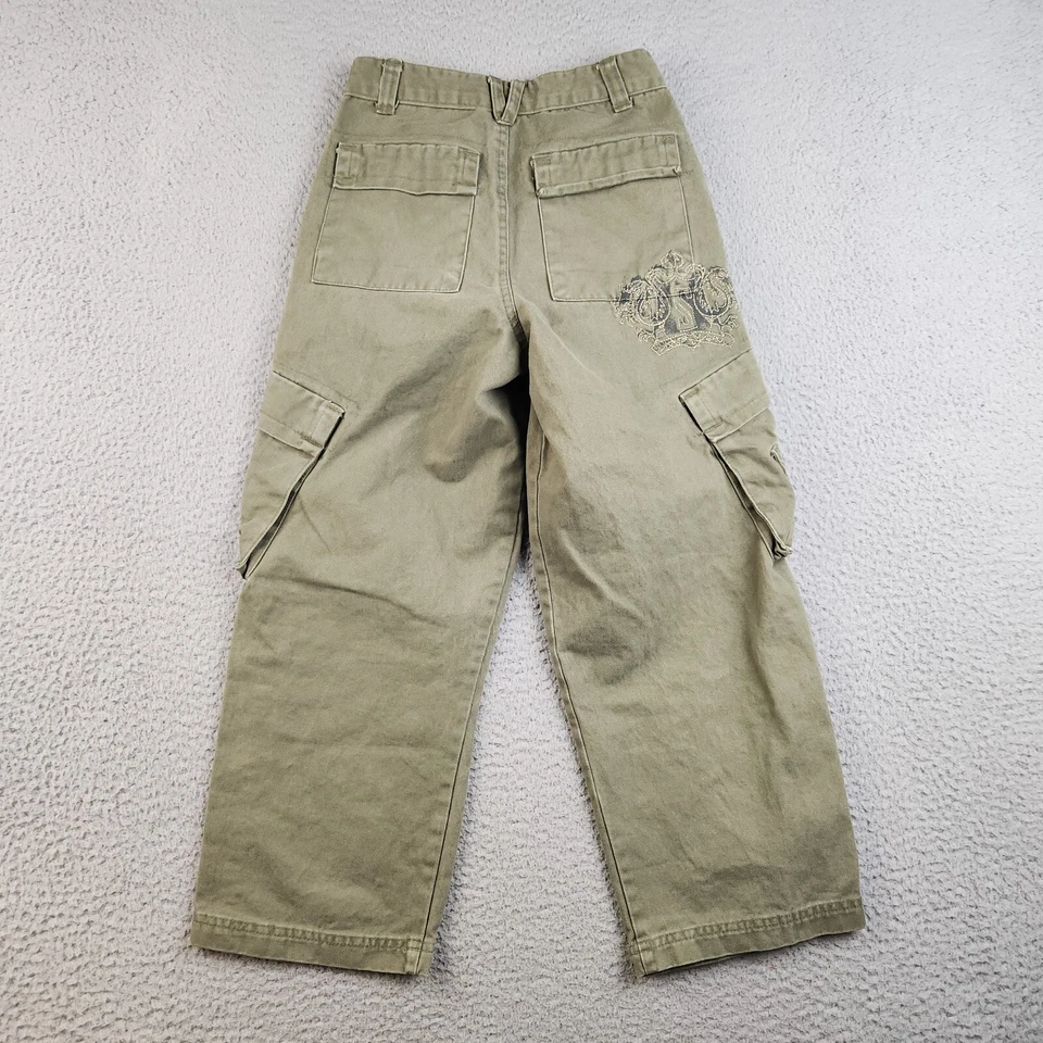 Pantalones cargo vintage descoloridos Glory niños 8 Y2K verdes holgados pierna ancha patinador grunge Foto 2 de 4