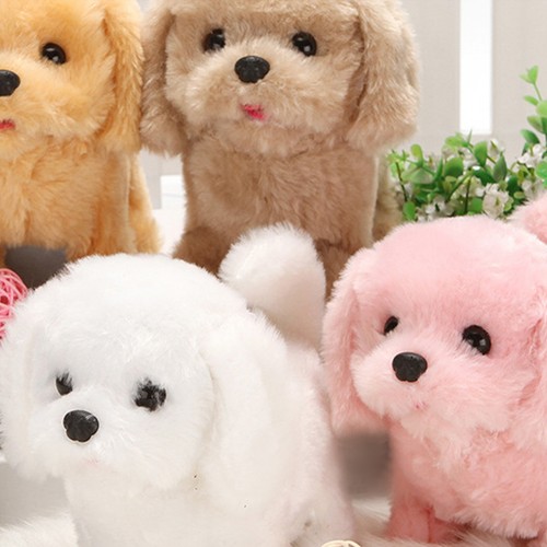 Electronic Plush Puppy Toy Walking Barking Plush Dog Stuffed Animal Kids Toy - Picture 2 of 15