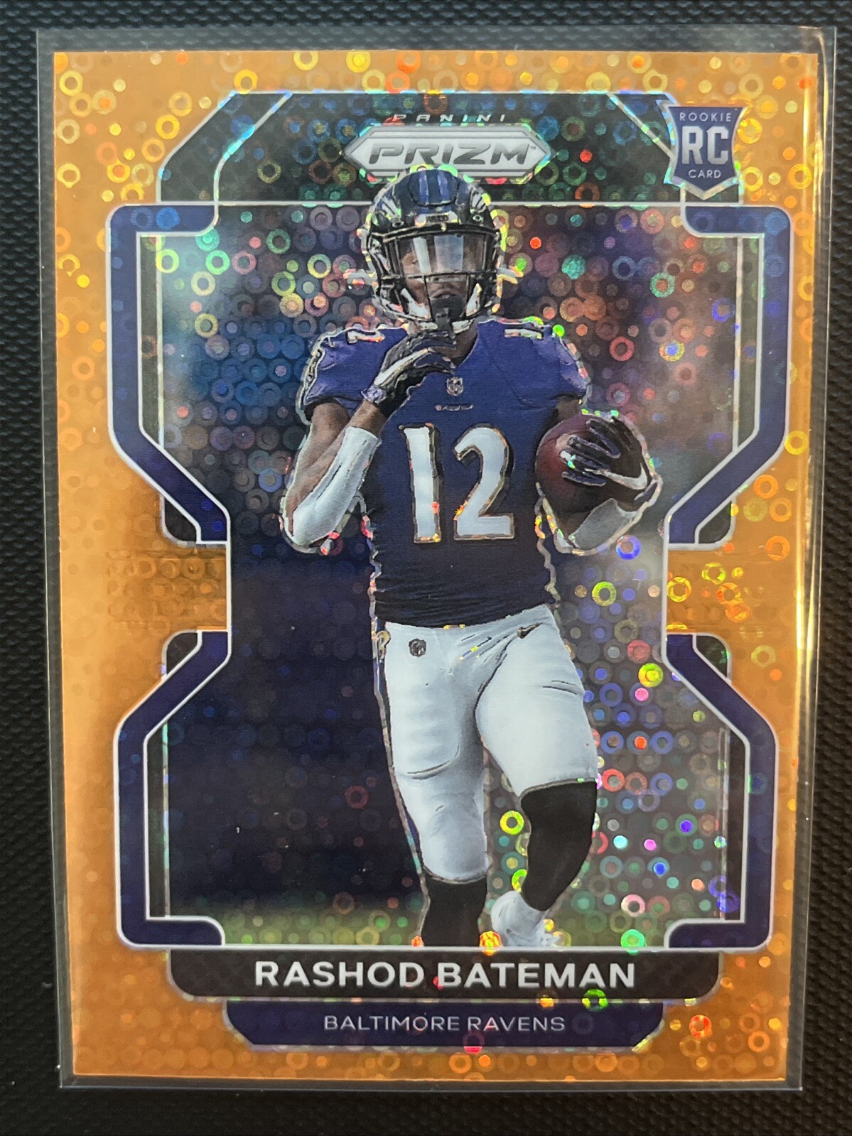 2021 Panini Prizm Rashod Bateman Orange Disco RC #340 Ravens 🏈