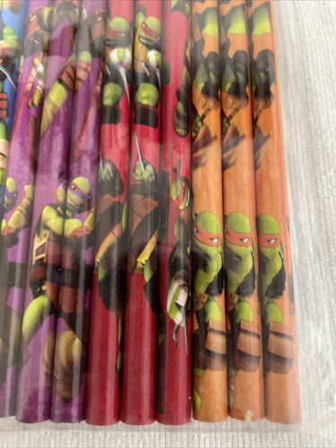 TMNT TEENAGE MUTANT NINJA TURTLES BRAND NEW 12 PACK WOOD PENCILS Nickelodeon - Picture 4 of 8