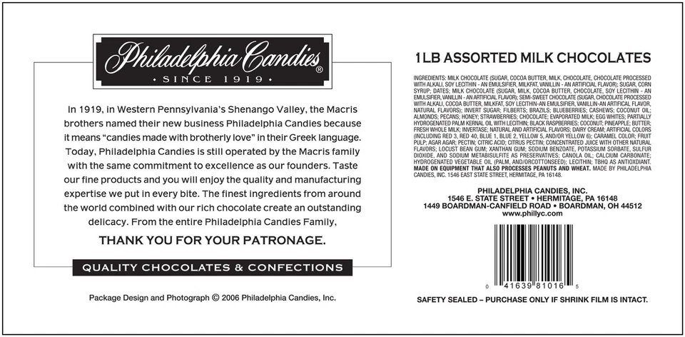 Chocolates Philadelphia Candies surtidos en caja de leche, caja de regalo de 1 libra Foto 2 de 4