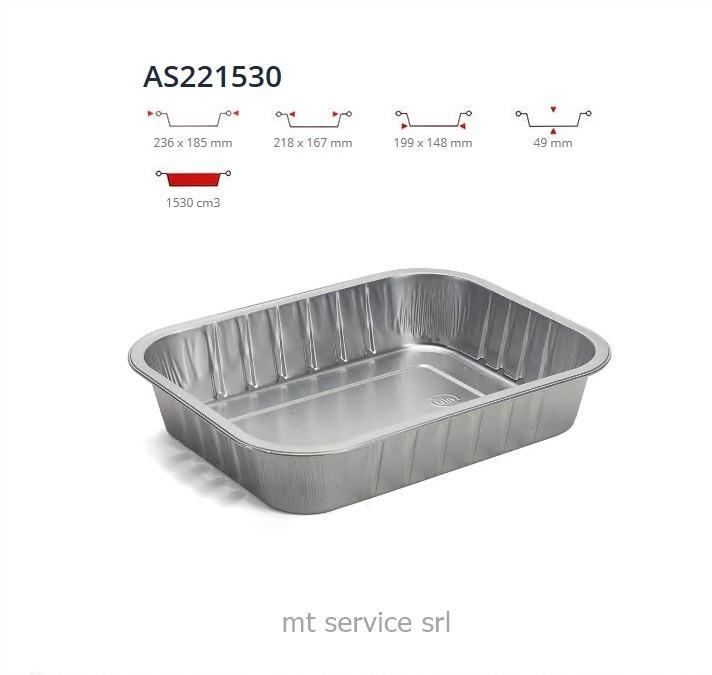 CONTENITORE IN ALLUMINIO RIUTILIZZABILE RETTANGOLARE NUDO PLAIN