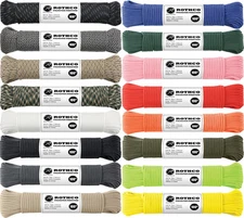 Rothco 550LB Type III Paracord Rope 100 Feet 7 Strand Polyester Long Mil Spec