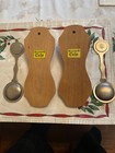 Frieling Zinn Germany 2 Pewter Spoons 95% With Wood Holders — photo 2