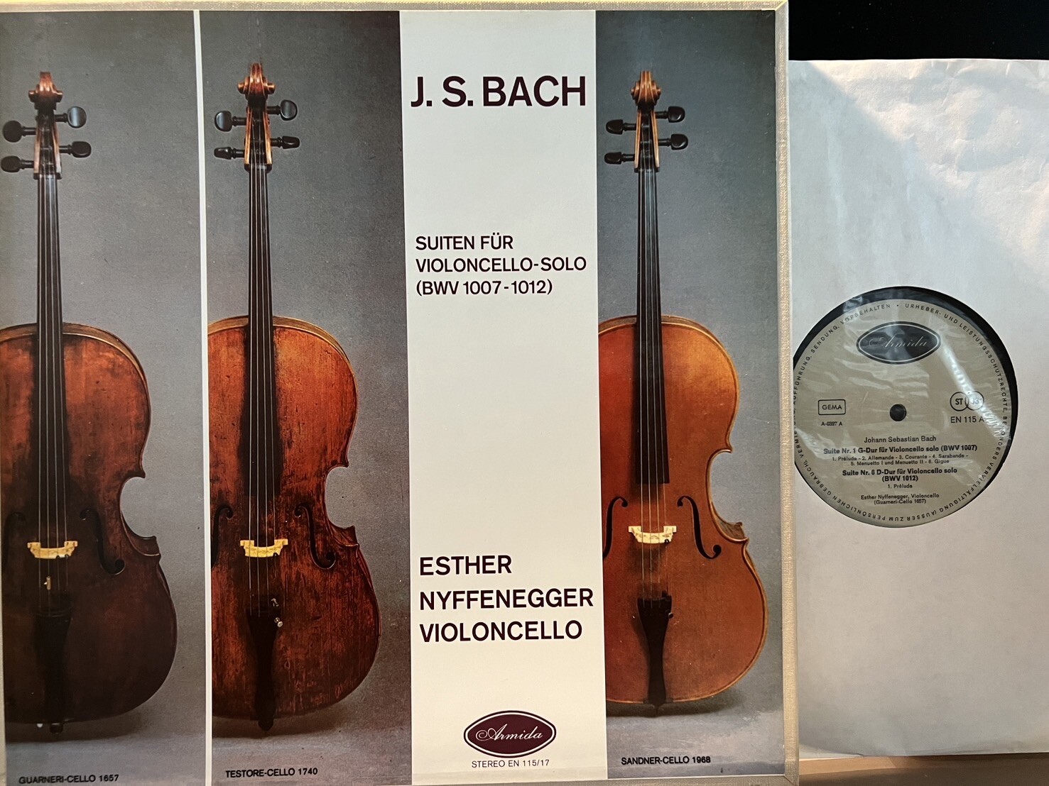 Esther Nyffenegger Bach Cello Suites BWV 1007-1012 Armida EN115-117 3LP Like New
