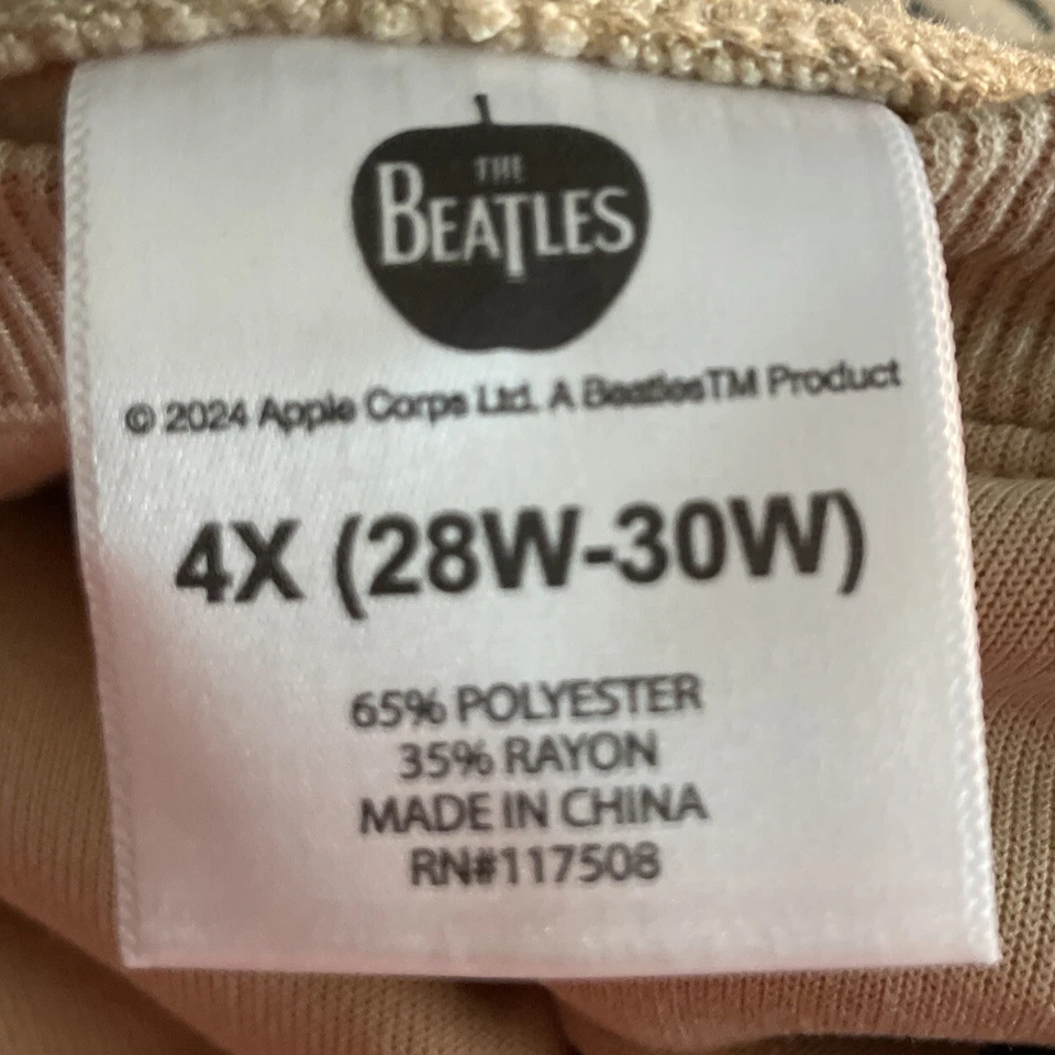NEW! The Beatles 1965 Tour Sweatshirt/ Women’s (4XL) Beige TerraSky Blend NWT - Image 3 of 4
