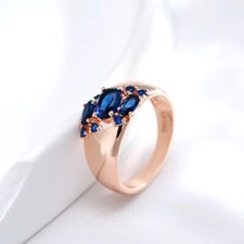 Eleganter Ring 585 RG Rotgold Rosegold mit Sa...