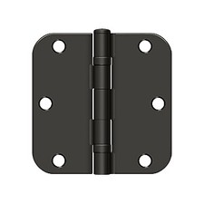 3-1/2" x 3-1/2" x 5/8" Radius Hinge, Ball Bearing in Oil-rubbed Bronze Pair