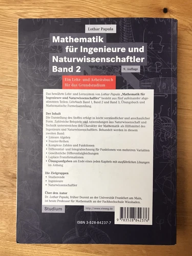 ★ Lothar PAPULA Mathematik für Ingenieure und Naturwissenschaftler Band 2 NEUw ★ - Bild 2 von 2