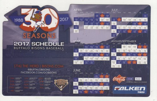 2017 Buffalo Bisons Magnetic Schedule | eBay