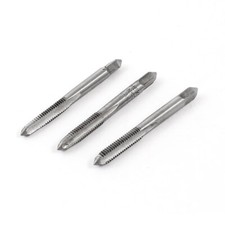 3 Pcs 6mm x 1mm Taper Metric HSS Hand Tap M6 x 1mm Pitch Gray