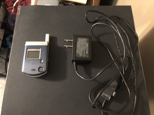 Câble de charge réseau ATT téléphone à clapet bleu Pantech PG-C3B inclus TESTÉ FONCTIONNEL - Photo 3 sur 9