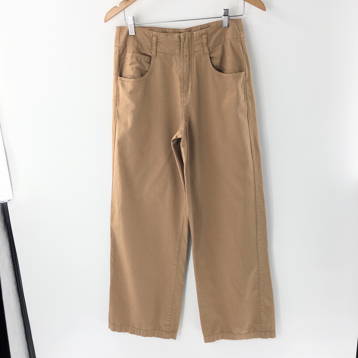 Oat New York High Rise Wide Leg Pants Tan Cotton Sz 27 | eBay Oat New York High Rise Wide Leg Pants Tan Cotton Sz 27 | eBay