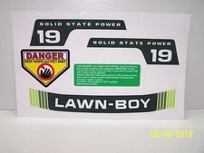 Lawn Boy 7268 - 5247 Decal Set 19" Cut Model 3M !!!