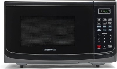 900W 0.9CuFt Countertop Microwave LED Child Lock Grey Black