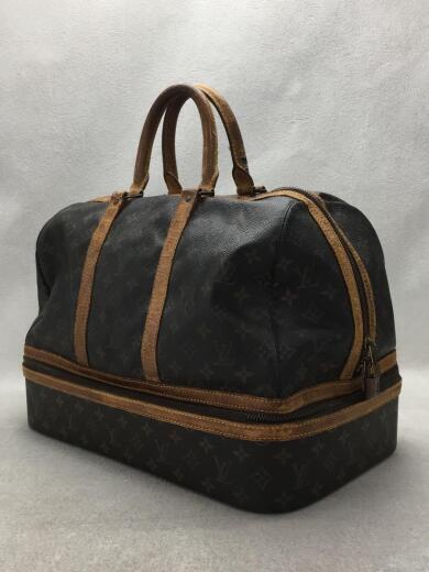 Authentic LOUIS VUITTON Monogram Sack sports Boston bag Brown