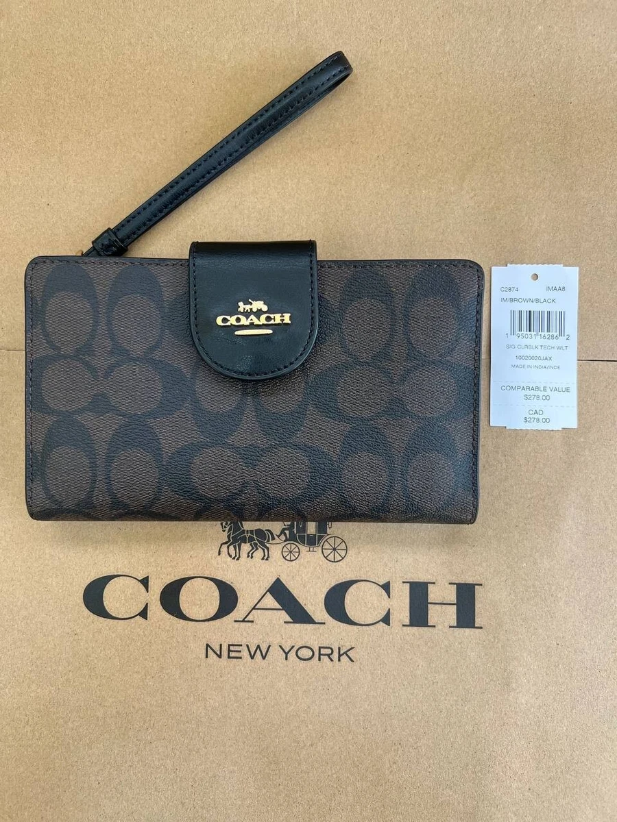 COACH Tech Wallet In Colorblock Signature Canvas REVIEW! 2022