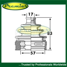 Premier Front Rear Inner CV Joint Boot Set Fits Nissan X-Trail Qashqai Murano