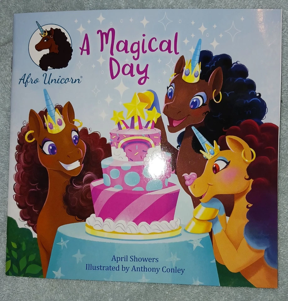 Afro Unicorn 4 paquetes de juego Grab Go. 4 mini rompecabezas y libro de cuentos de 8 piezas. Nuevo Foto 2 de 4