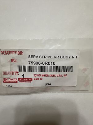 Genuine 06-12 Toyota Rav4 Right Rear Trim Stripe Tape 75996-0R010