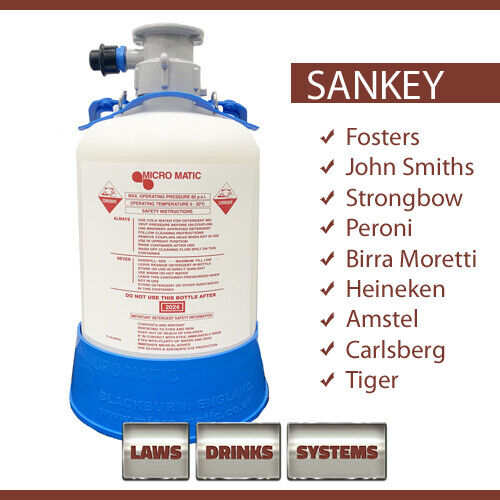 SANKEY (TIPO S) Bottiglia pulizia linea birra. CONSEGNA IL GIORNO LAVORATIVO SUCCESSIVO (REGNO UK)-