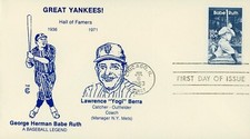 US 2046 FDC Babe Ruth & Yogi Berra Baseball 