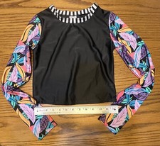 Art Class Girls Swimwear Long Sleeve Top Black Size XL