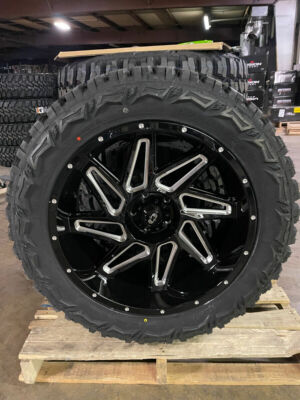 22x10 Vision Spyder Black Wheels 35