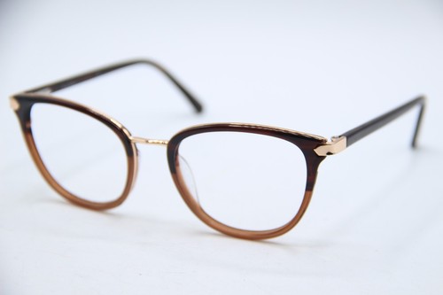 NICOLE MILLER RIVIERA DARK BROWN LIGHT BROWN AUTHENTIC DESIGNER EYEGLASSES 51-18