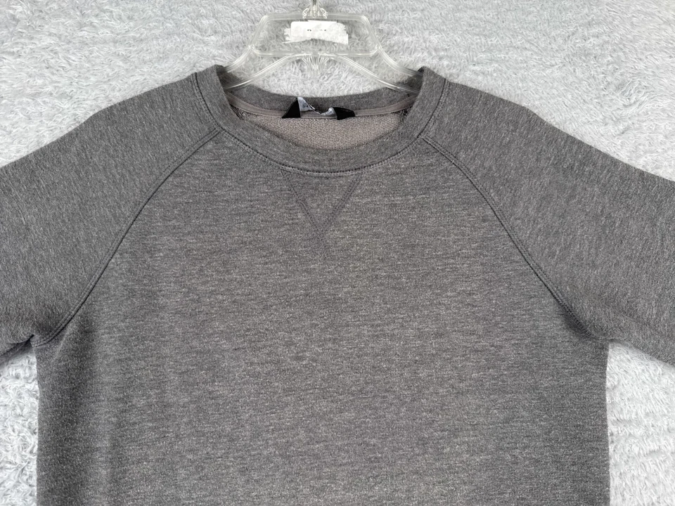 Suéter para mujer The North Face gris medio jaspeado felpa francesa cuello redondo algodón Foto 4 de 4