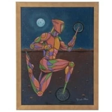 Ricardo Maya Abstract Figural Acrylic Painting