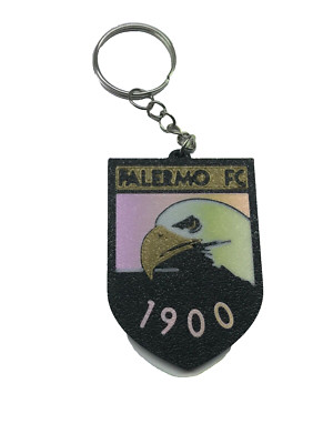 Schlüsselanhänger Logo neu PALERMO FUSSBALL handbemalt Metall und Kunststoff3DEFEKT