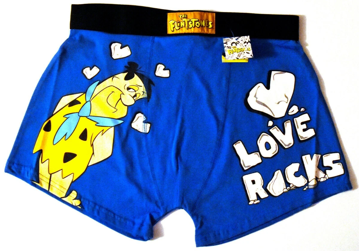 FLINTSTONES Pants LOVE ROCKS Mens Hearts Underwear boxers UK Sizes S XXL