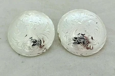 Oklahoma 1 1/2" Conchos Silver Plate Headstall Bridle Loop Horse Hansen Western