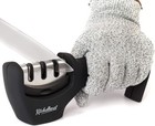 New ListingMultifunction Kitchen Knife Sharpener 4-Stage with Cut Resistant Glove