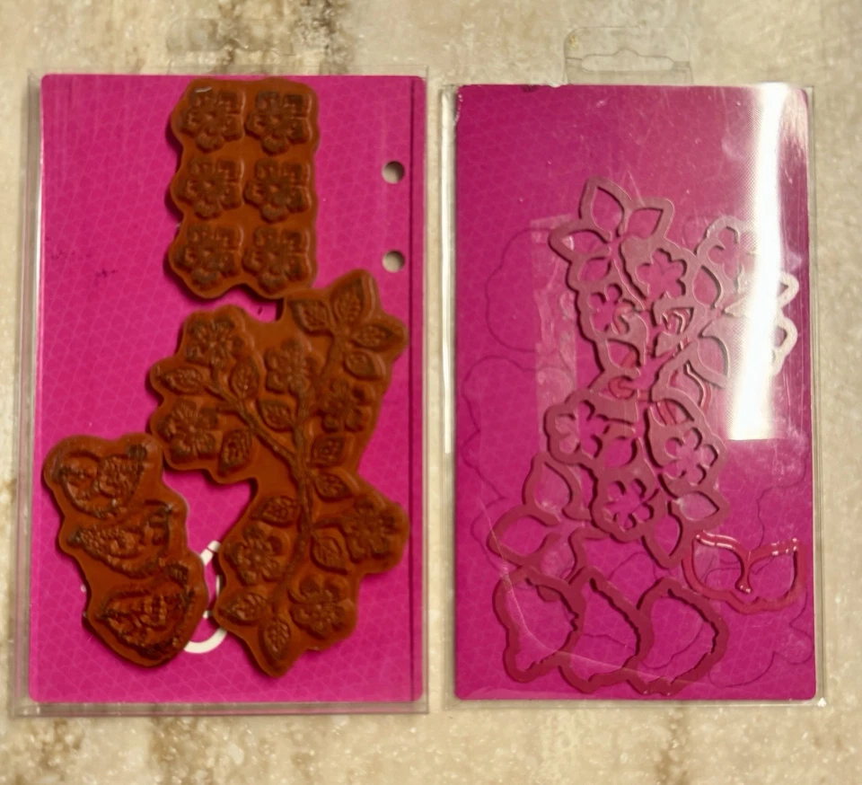 Conjunto de selos e moldes Heartfelt Creations *BIRDS AND BLOOMS* USADO SUAVEMENTE - Imagem 3 de 3