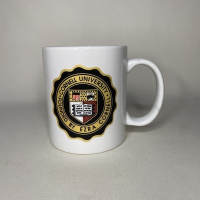 Vintage Cornell University Kaffeebecher weiß Keramik Efeu Liga Robbe Ezra Cornell
