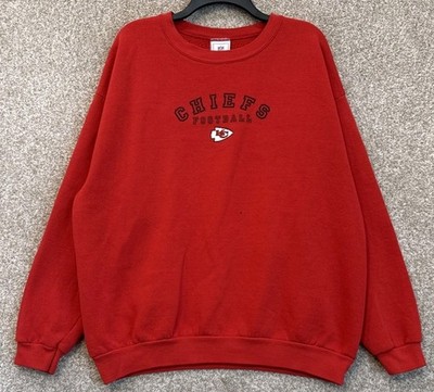 Vintage Y2k NFL Mens XL Kansas City Chiefs Red Crewneck Pullover Sweatshirt 
