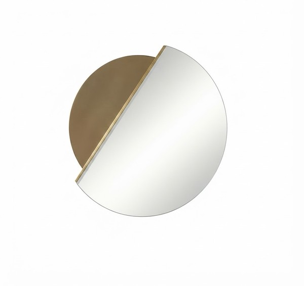 Moderner Beige Wandspiegel Holz Glas Design Spiegel Luxus-image