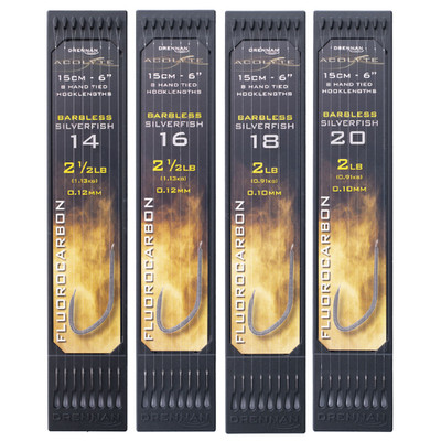Drennan Acolyte 6'' Platte Silberfisch Premium vorgebunden Match Angeln Hakenlinks