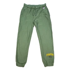 Champion Pants mens MEDIUM Green cuffed Jogger embroidered sweatpants Size M