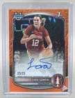 Lara Somfai 2025 Bowman Chrome Orange Shimmer Refractor 1st RC Auto 25/25